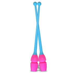 Бухалки за Художествена гимнастика Masha clubs 40.50 cm Color: Sky blue-Fluorescent pink