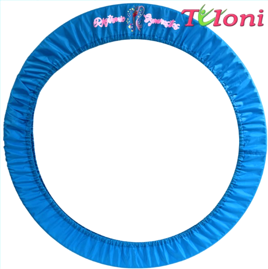 Holder for hoop Tuloni mod. Ponytail Rope col. Light Blue Art. HC10-LIBU Holder for hoop Tuloni mod. Ponytail Ribbon - Image 1