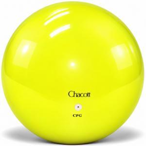 Топка Chacott Yellow 18,5 см FIG за художествена гимнастика – жълта състезателна топка