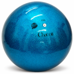 Топка Chacott Jewelry Blue 18,5 см FIG за художествена гимнастика – синя с блестящо покритие