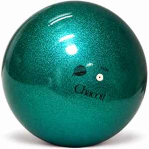 Топка Chacott Jewelry Emerald Green 18,5 см FIG – изумруденозелена състезателна топка с блестящо покритие, цвят 537
