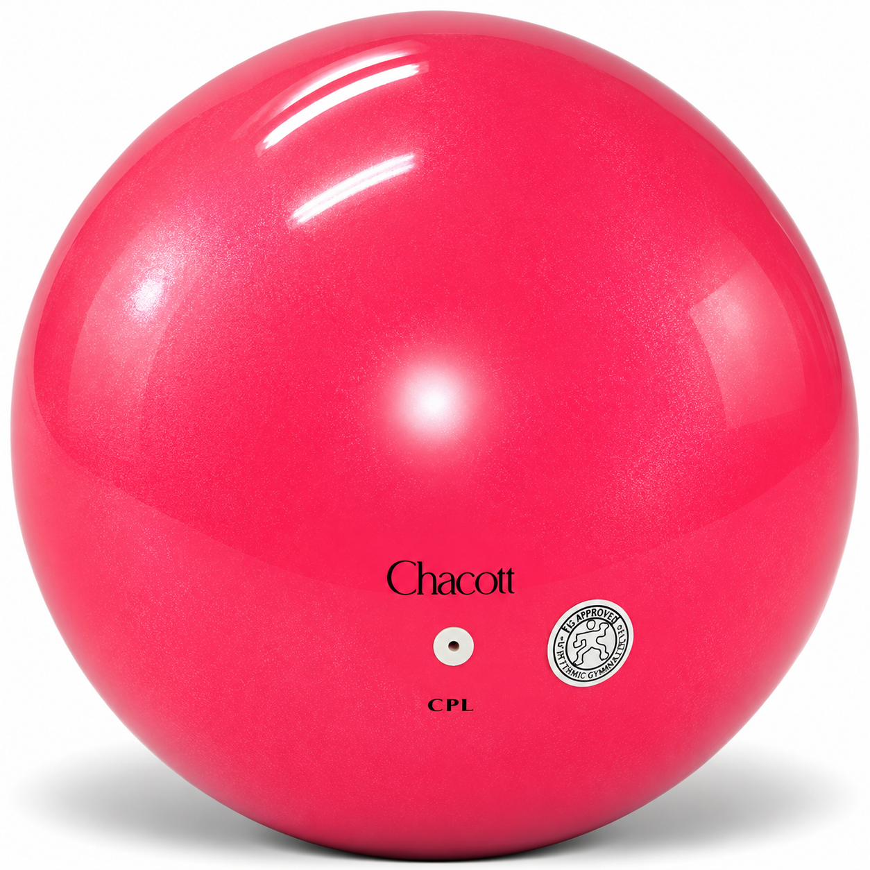 Ball Chacott Practice 17cm col. Cherry Pink Art. 00758047 Топка Chacott Practice Cherry Pink 17 см за художествена гимнастика – розова гланцова повърхност