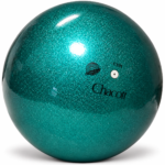Топка Chacott Practice Jewelry Emerald Green 17 см – изумруденозелена тренировъчна топка за художествена гимнастика с блестящо покритие