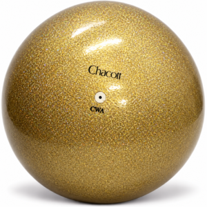 Топка Chacott Practice Jewelry Gold 17 см – златиста тренировъчна топка за художествена гимнастика с блестящо покритие