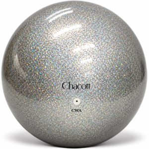Топка Chacott Practice Jewelry Silver 17 см за художествена гимнастика – сребриста с блестящо покритие