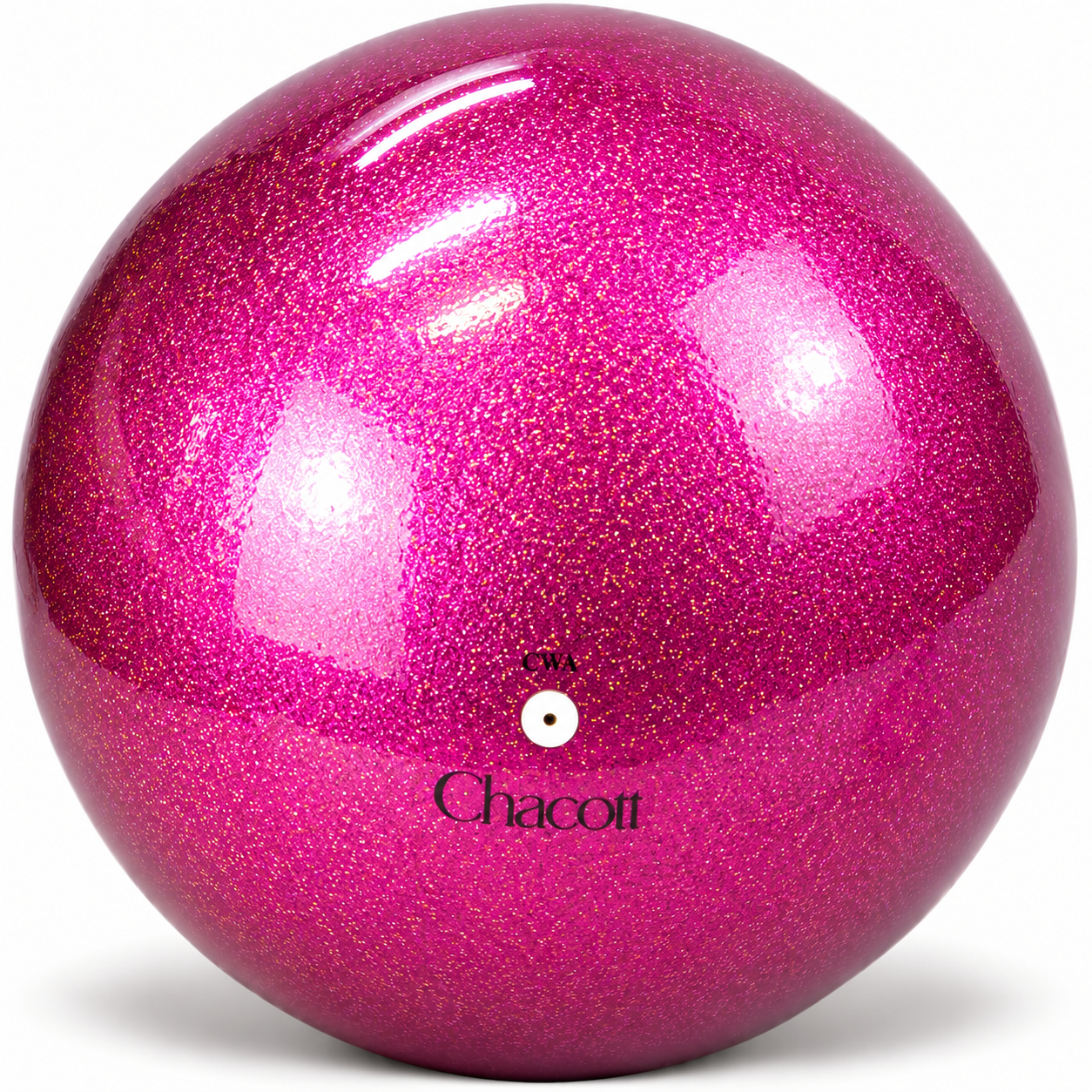 Ball Chacott Practice Prism 17cm col. Azalea Art. 015-98644 Топка Chacott Practice Prism Azalea 17 см – розова тренировъчна топка за художествена гимнастика с преливащ блясък, цвят 644