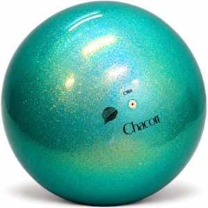 Топка Chacott Prism Aqua Green 18,5 см FIG – състезателна топка за художествена гимнастика, цвят 631, преливащо покритие