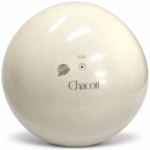 Топка Chacott Shiny White 18,5 см FIG – бяла блестяща топка за художествена гимнастика, цвят 600