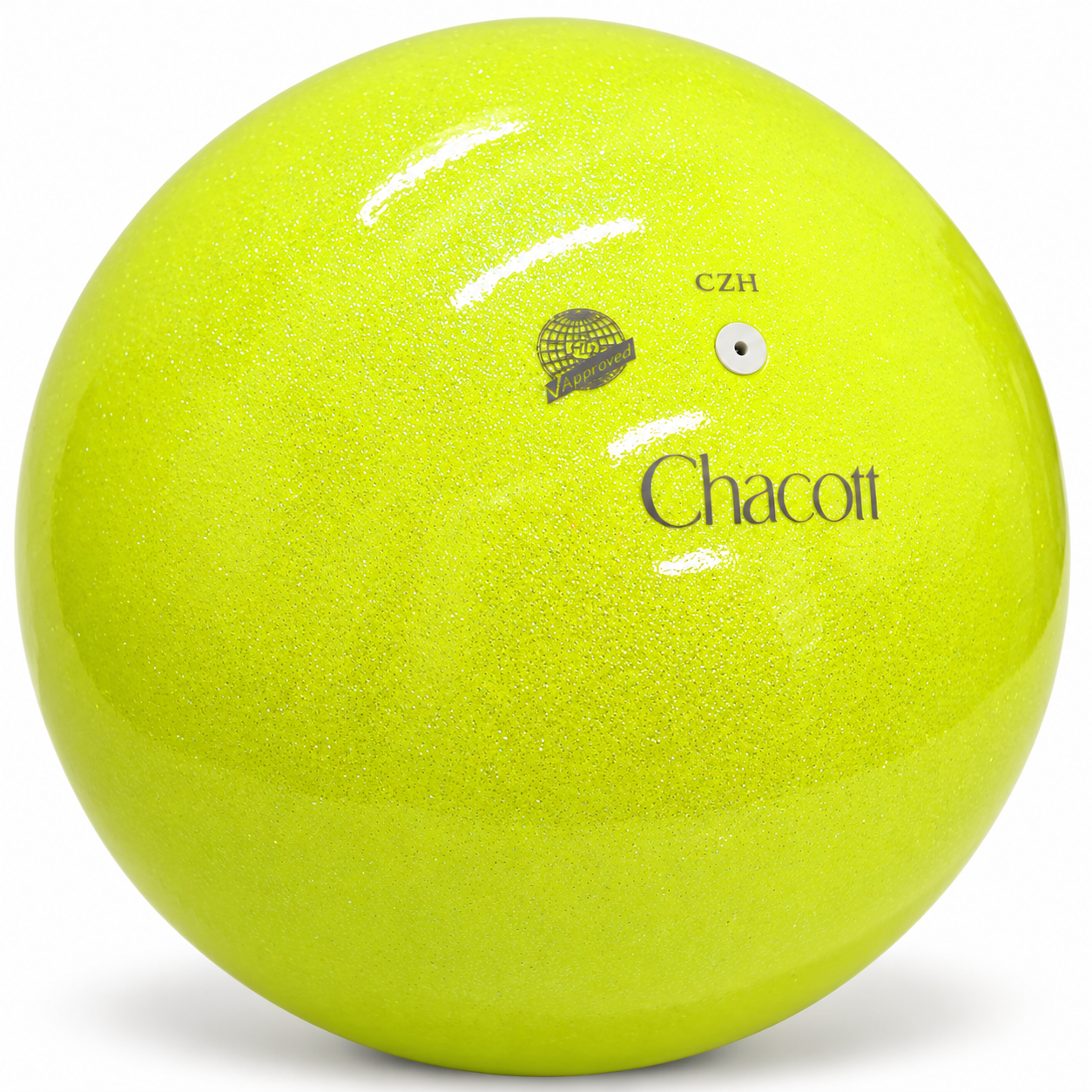 Ball Chacott Shiny 18,5cm FIG col. 662 Canary Art. 01948662 Топка Chacott Shiny Canary 18,5 см FIG – жълта топка за художествена гимнастика, цвят 662