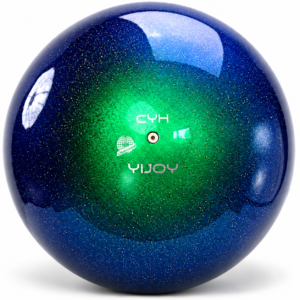 Топка за художествена гимнастика YIJOY Chameleon Blue-Green 18,5 см FIG – синьо-зелена