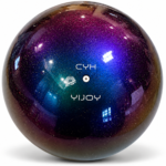 Топка за художествена гимнастика YIJOY Chameleon Purple 18,5 см FIG – лилава с хамелеоново покритие