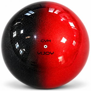 Топка за художествена гимнастика YIJOY Double 18,5 см FIG – Black-Red, черно-червена
