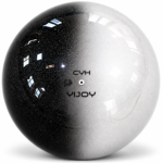 Топка за художествена гимнастика YIJOY Double 18,5 см FIG – Black-White, черно-бяла