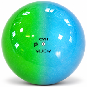 Топка за художествена гимнастика YIJOY Double 18,5 см FIG – Blue-Green, синьо-зелена