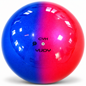 Топка за художествена гимнастика YIJOY Double 18,5 см FIG – Blue-Red, синьо-червена