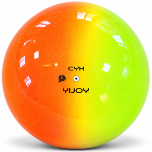 Топка за художествена гимнастика YIJOY Double 18,5 см FIG – Yellow-Orange, жълто-оранжева