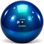 Топка за художествена гимнастика YIJOY Pearl Blue 18,5 см FIG – синя с перлено покритие