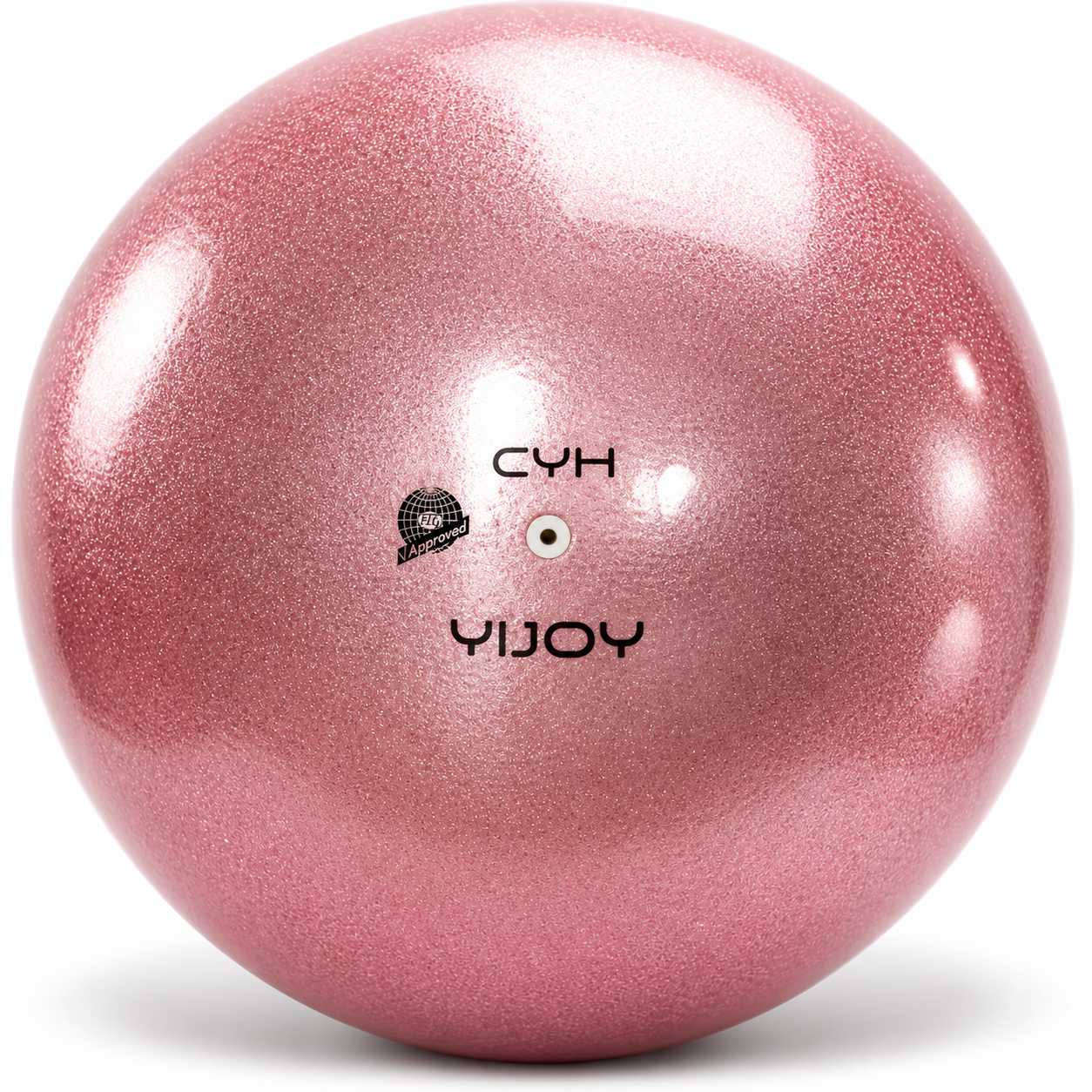 Ball Yijoy mod. Pearl 18,5cm FIG col. Metallic Light Pink Топка за художествена гимнастика YIJOY Pearl Metallic Light Pink 18,5 см FIG – светлорозова с металически перлен ефект