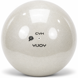 Топка за художествена гимнастика YIJOY Pearl White 18,5 см FIG – перлено бяла с нежен седефен блясък