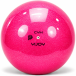 Топка за художествена гимнастика YIJOY Pearl Princess Pink 18,5 см FIG – принцеско розова с перлено покритие