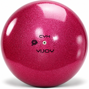 Топка за художествена гимнастика YIJOY Pearl Raspberry 18,5 см FIG – малинов цвят с перлено покритие