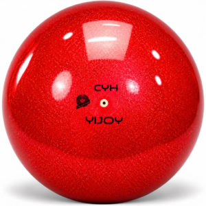Топка за художествена гимнастика YIJOY Pearl Red 18,5 см FIG – червена с елегантно перлено покритие