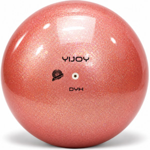 Топка за художествена гимнастика YIJOY Pearl Tomato Pink 18,5 см FIG – наситен розов цвят с перлено покритие