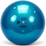 Топка за художествена гимнастика YIJOY Pearl Turquoise 18,5 см FIG – тюркоазена с перлено покритие