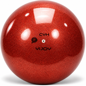 Топка за художествена гимнастика YIJOY Pearl Wine Red 18,5 см FIG – виненочервена с перлено покритие