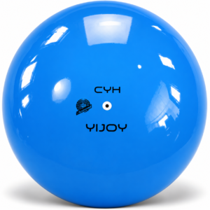 Топка за художествена гимнастика YIJOY Pure Blue 18,5 см FIG – син цвят с гладко гланцово покритие