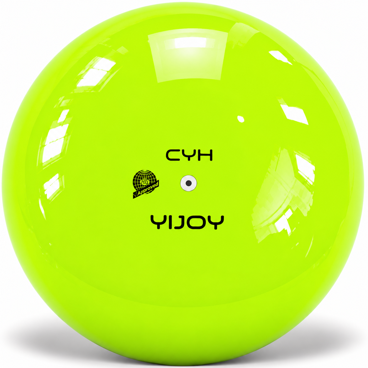 Ball Yijoy mod. Pure 18,5cm FIG col. Yellow Топка за художествена гимнастика YIJOY Pure Yellow 18,5 см FIG – жълта с гладко гланцово покритие